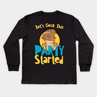 Let's Geck This Party Started Kids Long Sleeve T-Shirt